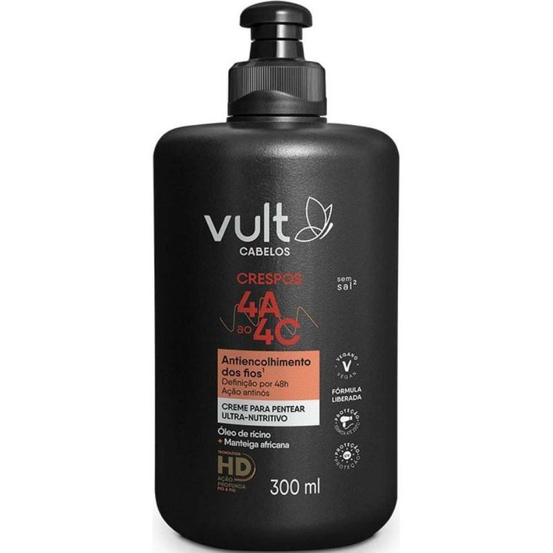 creme para pentear vult crespos 4a ao 4c 300ml
