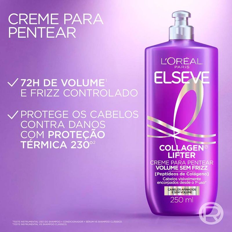 creme para pentear l'oréal paris elseve collagen lifter 250ml