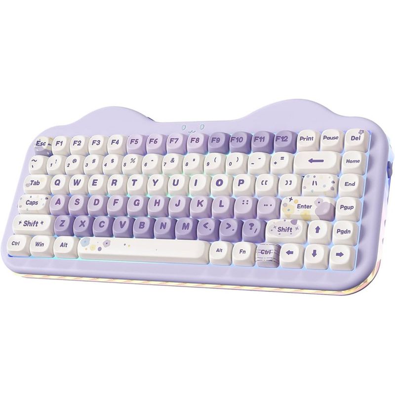 teclado mecânico yunzii sem fio lilás a-mbi
