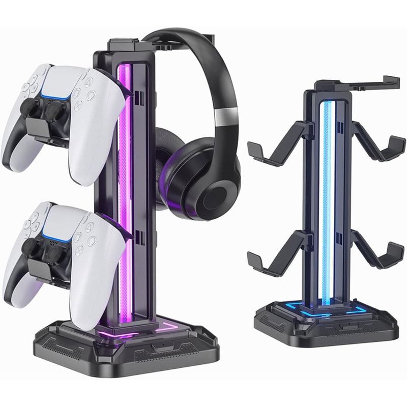 suporte para headphone e controle kdd rgb preto a-mbi