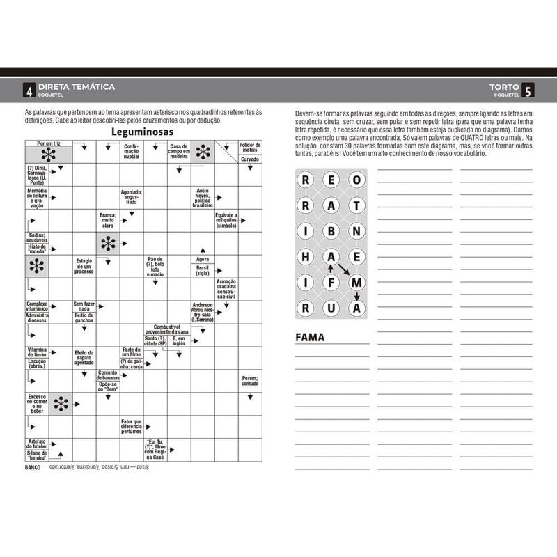 revista de passatempos coquetel nível fácil