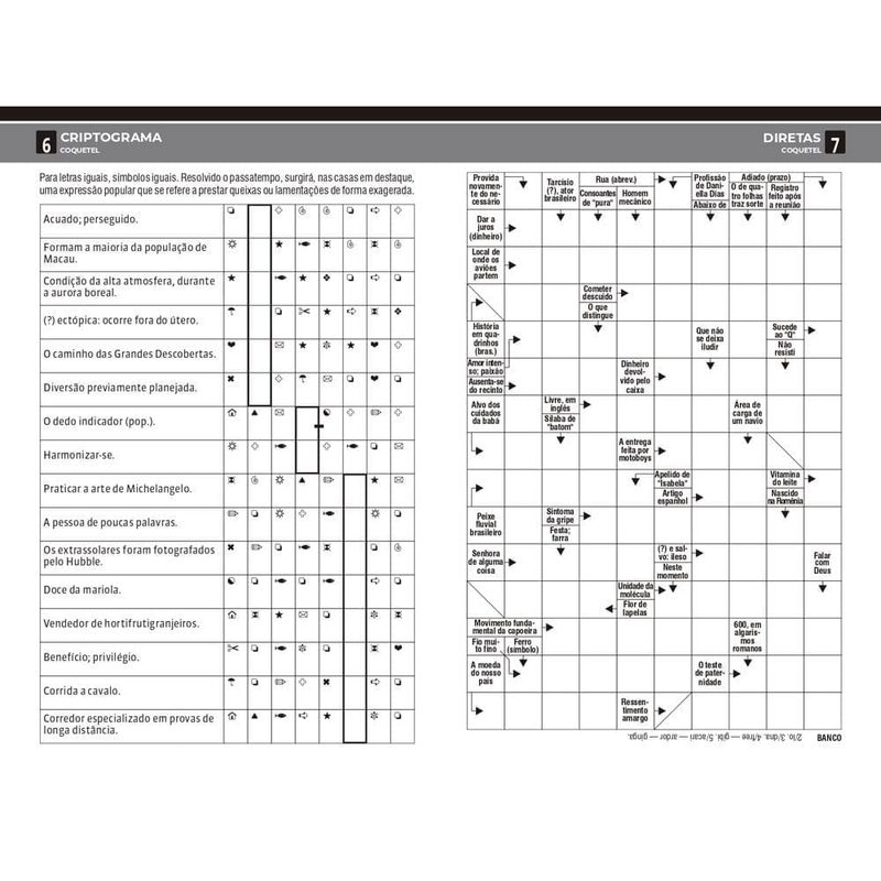 revista de passatempos coquetel nível fácil