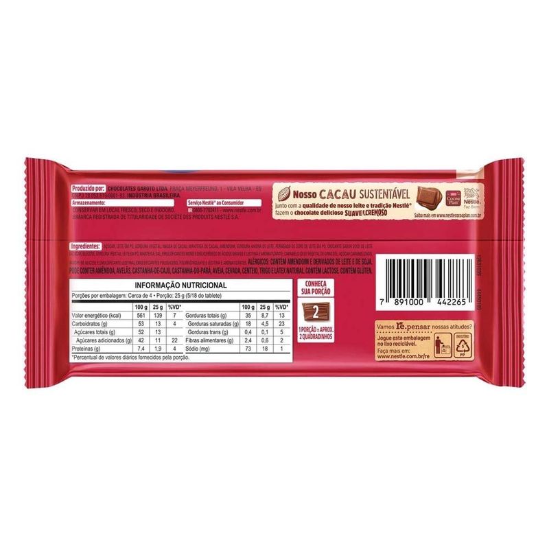 chocolate nestlé charge recheados 90g