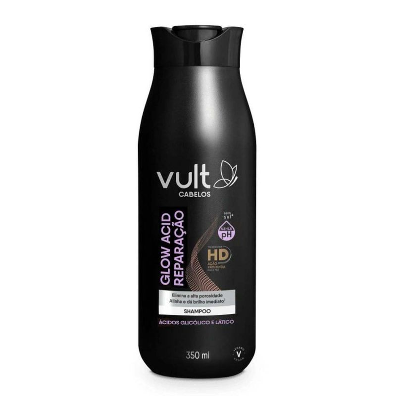 shampoo vult cabelos glow acid reparação 350ml