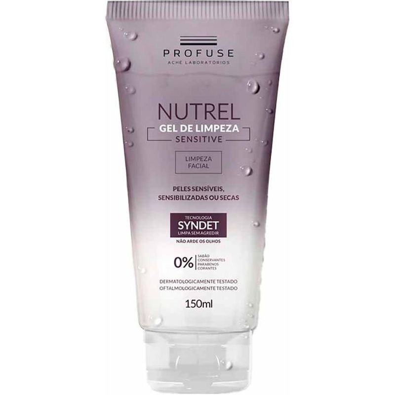 gel de limpeza facial profuse nutrel sensitive 150ml