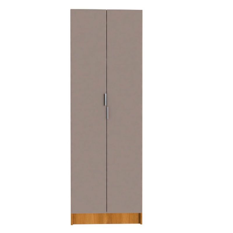 armário multiuso delicatto 180x60x30cm carvalho e fumê (mp)