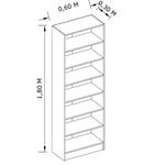 sapateira delicatto 180x60x30cm carvalho (mp)