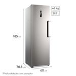 freezer electrolux vertical inverter experience 262 litros cinza fti4s