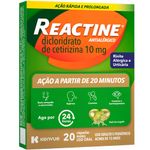 reactine antialérgico dicloridrato de cetirizina 10mg 20 cápsulas kenvue