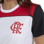 camiseta feminina flamengo braziline fulgor branco g (mp)