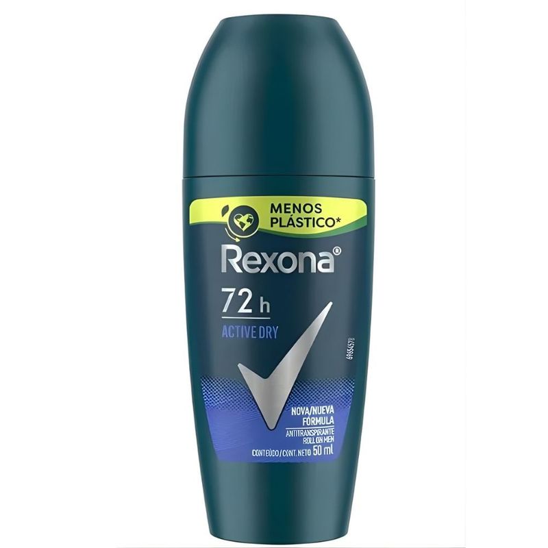 desodorante roll-on rexona men active masculino 50ml