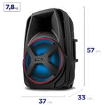 caixa de som amplificada mondial connect power plus bluetooth 550w bivolt preto (cm-550)