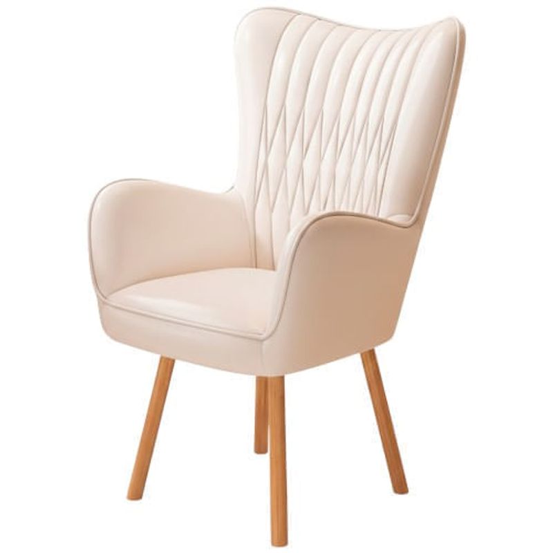 cadeira para escritório beibei home de madeira maciça branco t-bi