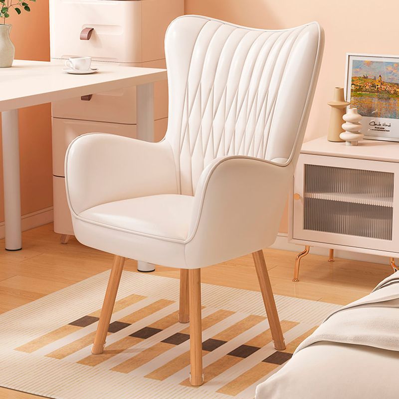 cadeira para escritório beibei home de madeira maciça branco t-bi