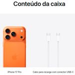 apple iphone 17 pro 512gb laranja tela 6,3" ios 26
