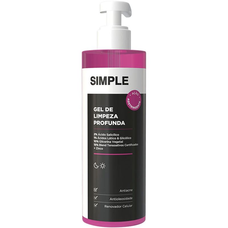 gel de limpeza profunda simple 350g