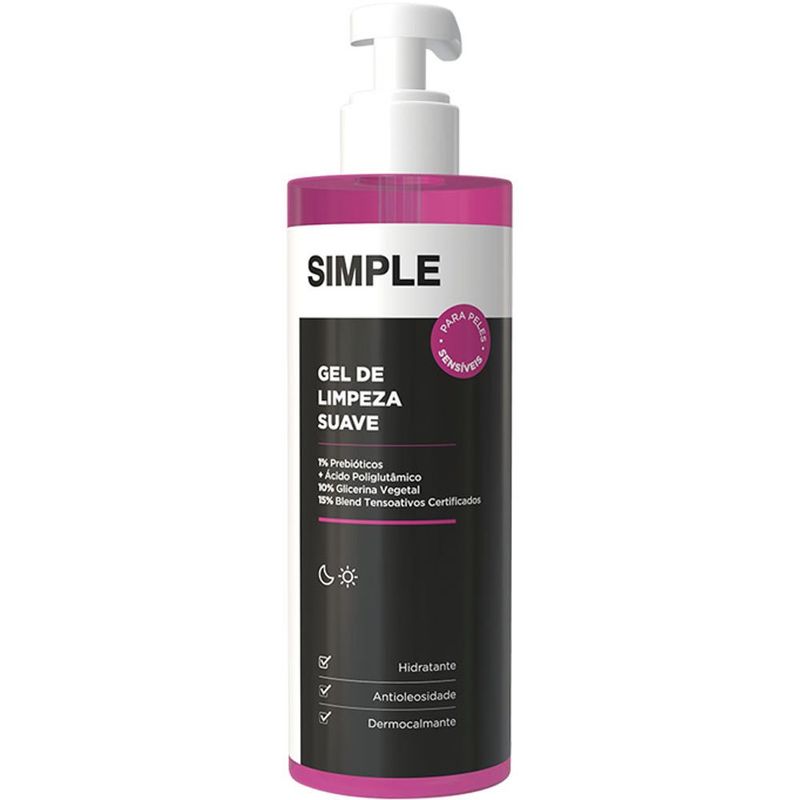 gel de limpeza suave simple 350g