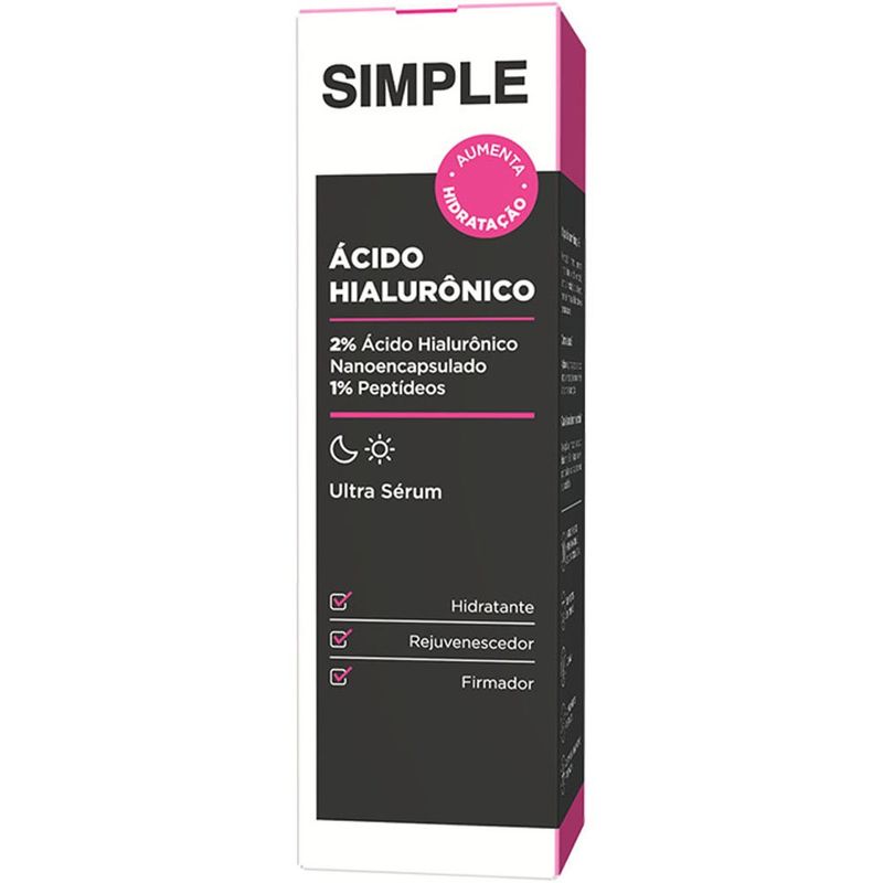 ultra sérum facial simple ácido hialurônico 30ml