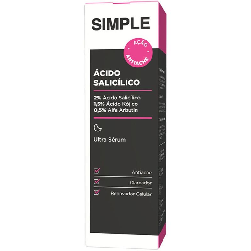 ultra sérum facial simple ácido ácido salicílico 30ml