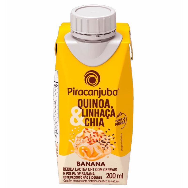 bebida láctea com cereais banana piracanjuba 200ml