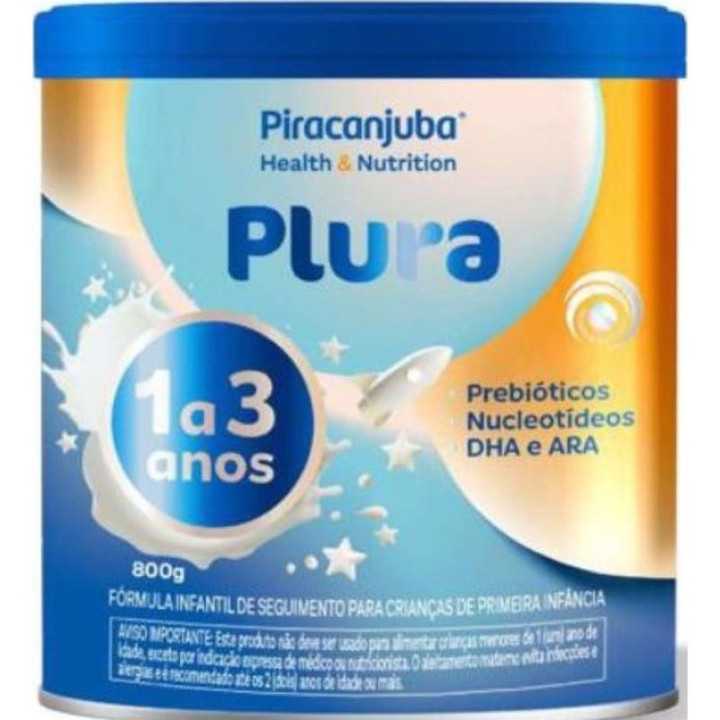 fórmula infantil piracanjuba plura 1 a 3 anos 800g