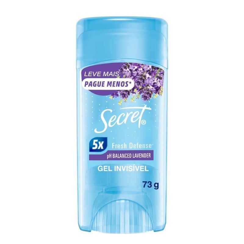 desodorante gel antitranspirante secret fresh defense lavender 73g