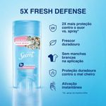 desodorante gel antitranspirante secret fresh defense cotton 73g