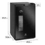 cervejeira home bar electrolux 100l frost free 127v preto eb100