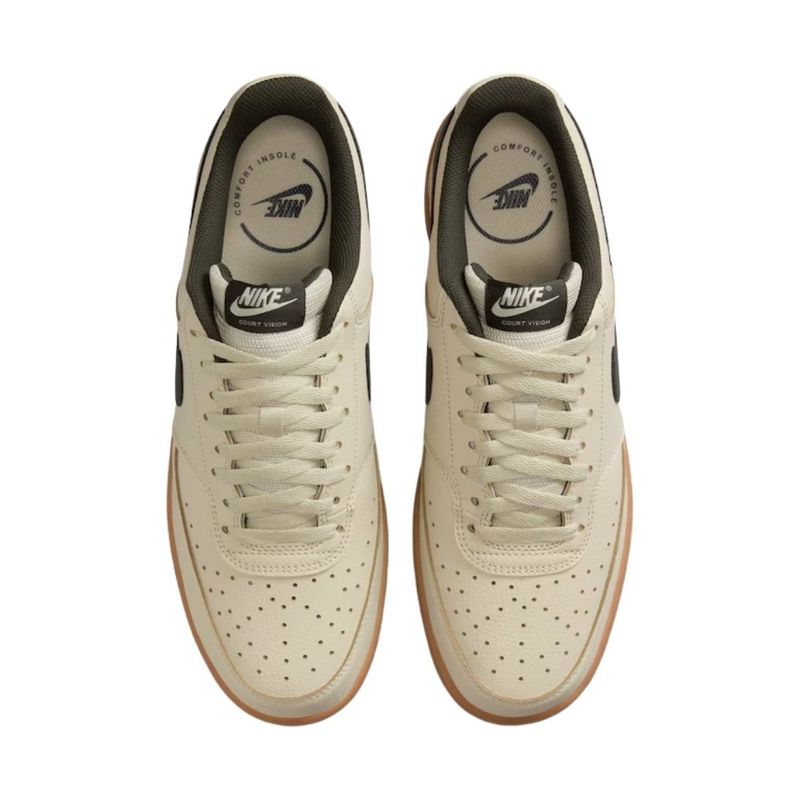 tênis casual masculino n°38 nike court vision low bege (mp)