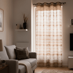 cortina rideau 140x240cm branco e bege (mp)