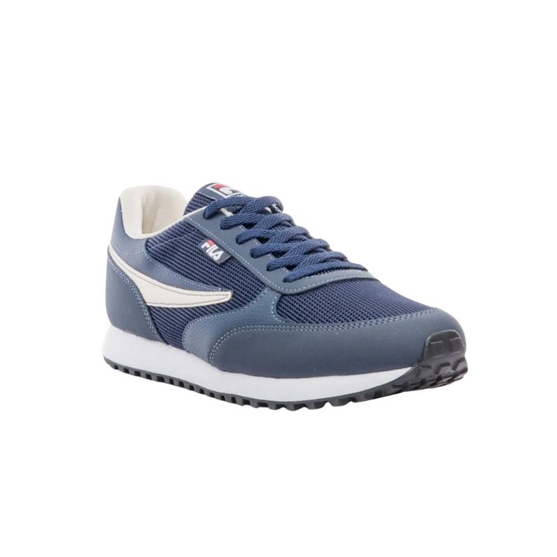 tênis casual masculino n°42 fila renno classic azul marinho (mp)