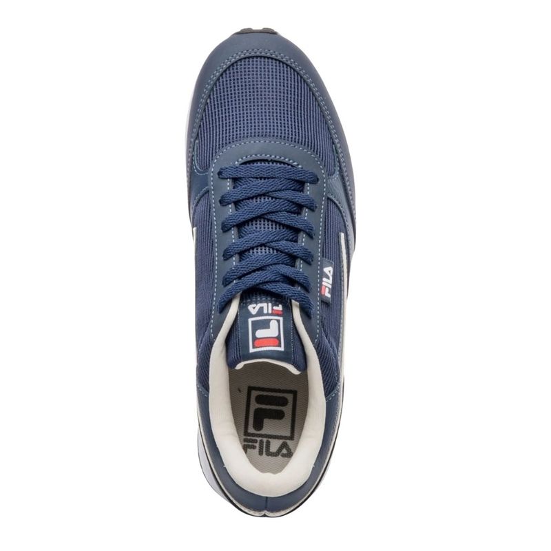 tênis casual masculino n°42 fila renno classic azul marinho (mp)