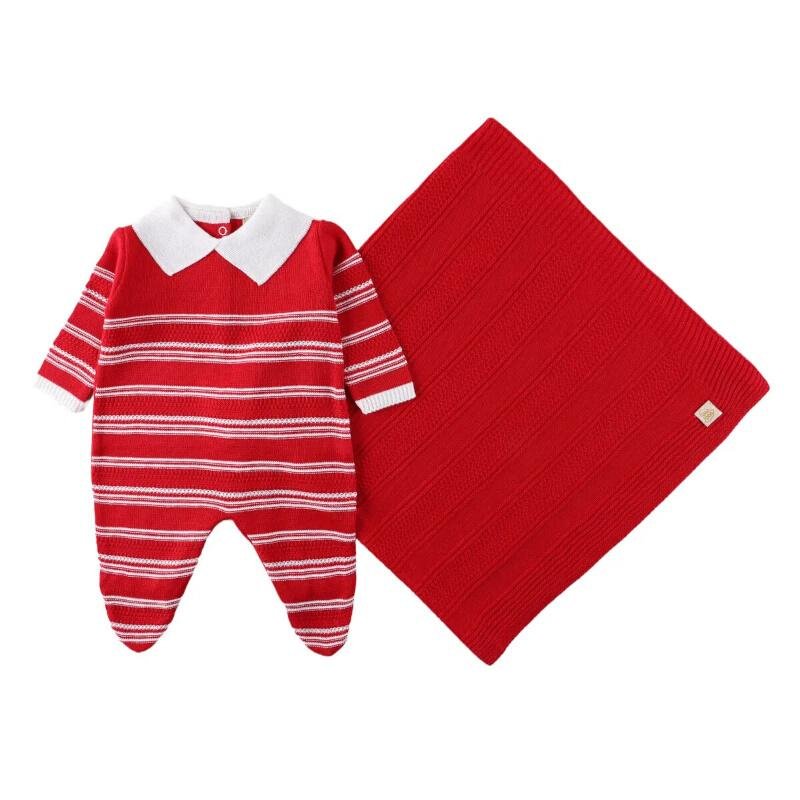 saída de maternidade rn din don 2 peças vermelho (mp)