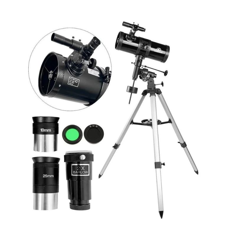 telescópio greika equatorial 1000x114mm bm-1000 (mp)