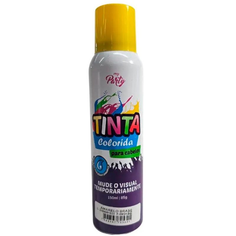 tinta temporária para cabelo aeroflex amarelo brasil 150ml (mp)