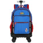 mochila de rodinha luxcel mario bros azul mc49912mo0200un