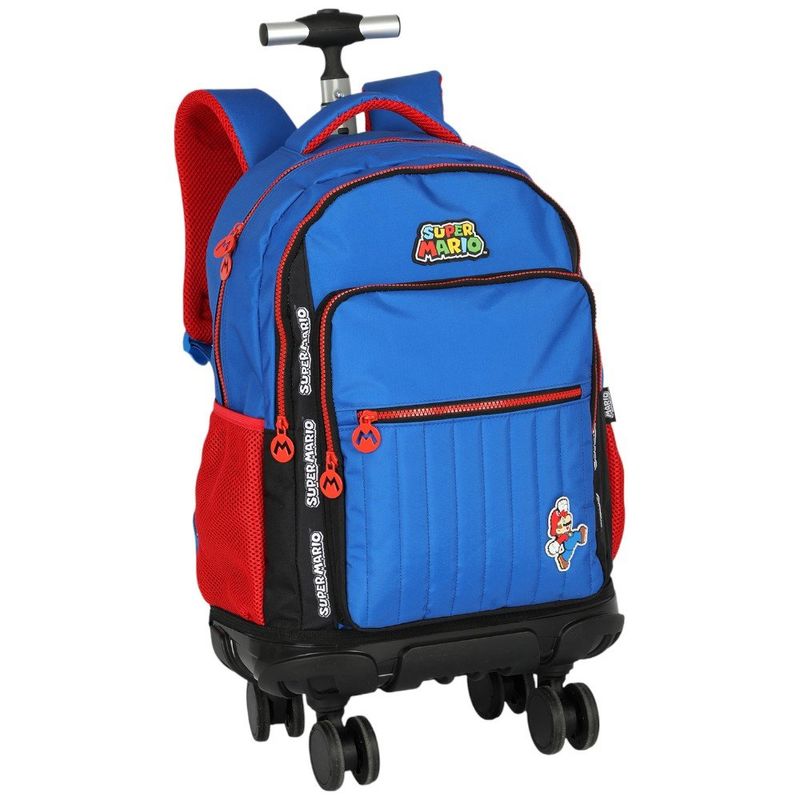 mochila de rodinha luxcel mario bros azul mc49912mo0200un
