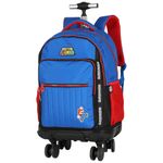 mochila de rodinha luxcel mario bros azul mc49912mo0200un
