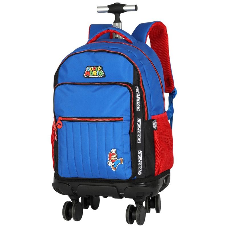 mochila de rodinha luxcel mario bros azul mc49912mo0200un