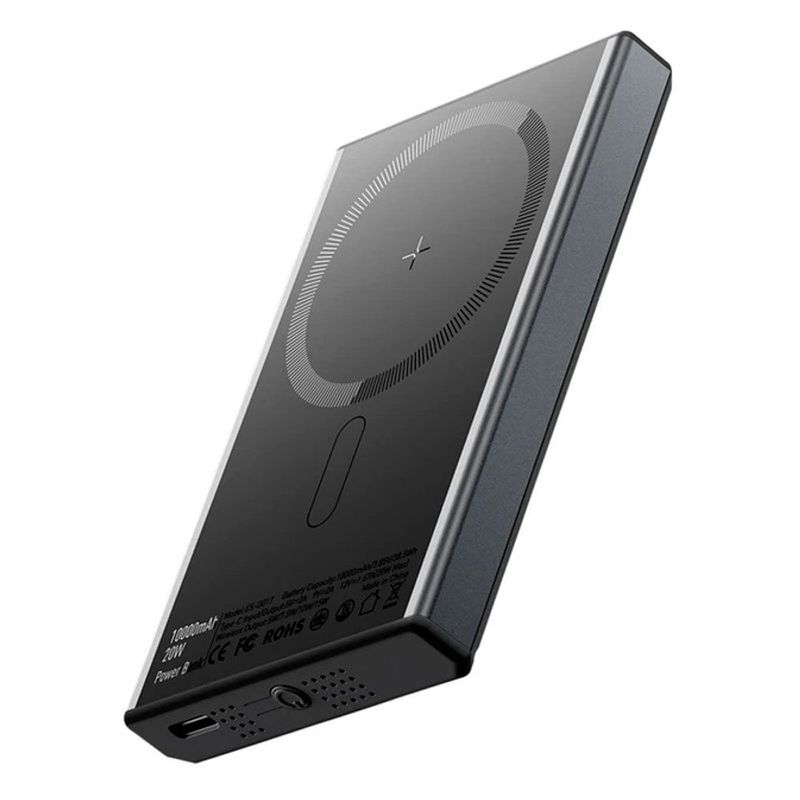 carregador portátil essager 10000 mah wireless usb-c 20w edy1w-sy0g-z preto (mp)