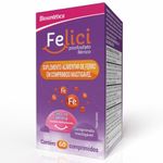 suplemento alimentar felici 60 comprimidos mastigáveis sabor amora biosintética