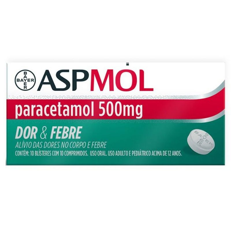 aspmol paracetamol 500mg 10 comprimidos bayer