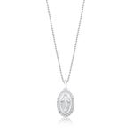 colar prata 925 luiza mota nossa senhora das graças 45cm 262585 (mp)