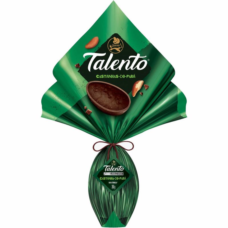 ovo de páscoa garoto talento castanha do pará 350g