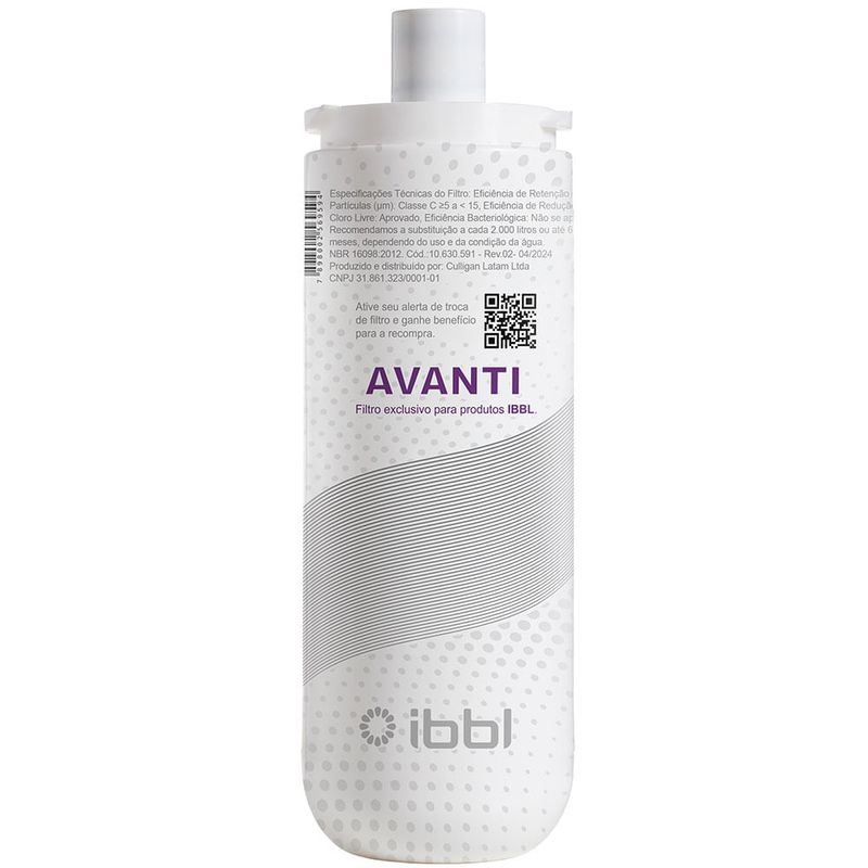refil filtro de água ibbl natural mini (avanti)