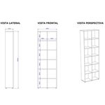 estante multifuncional politorno caracol 12 nichos mdp branco 2342
