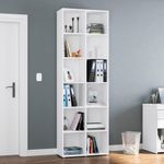 estante multifuncional politorno caracol 12 nichos mdp branco 2342