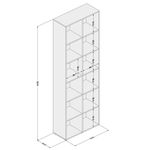 estante multifuncional politorno caracol 12 nichos mdp branco 2342