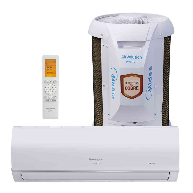 ar-condicionado split inverter 18.000 btus springer midea airvolution wi-fi 42afvci18s5/38tvci18s5