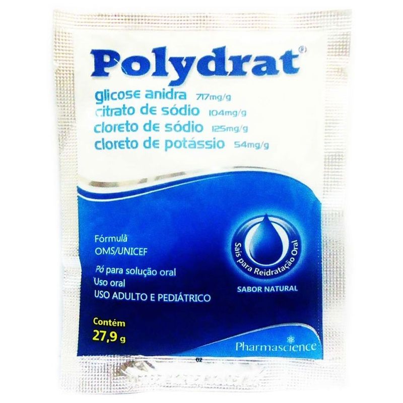 polydrat pó para solução oral sabor natural 1 envelope 27,9g pharmascience